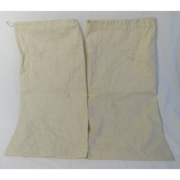 Salvatore Ferragamo Beige Logo Drawstring Shoe Bags Dust Bags 2 of Them EUC - Picture 11 of 11